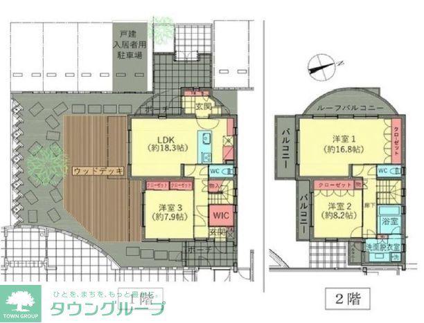 プラムガーデン関根(3LDK/3階)の間取り写真