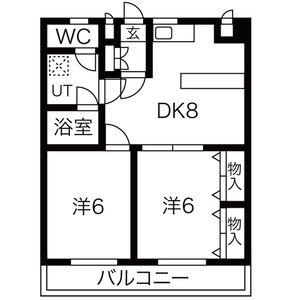 ガーデンコート新栄(2DK/9階)の間取り写真