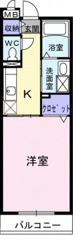 ARDEUR アルドゥール 304(1K/3階)の間取り写真