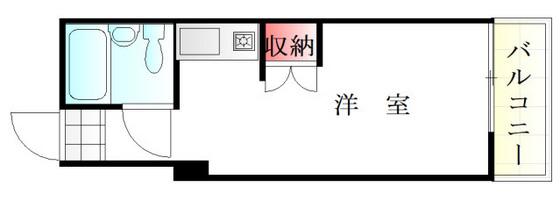 アルティメイトBUILDG.海田町(ワンルーム/2階)の間取り写真