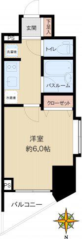 文京春日プラッツ(1K/7階)の間取り写真