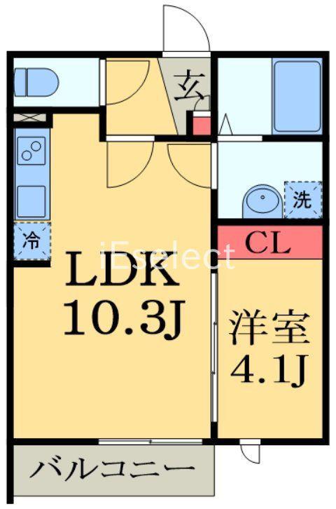 GRADUS祐光(1LDK/2階)の間取り写真