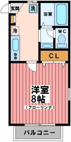 ハウス池亀2号館(1K/2階)の間取り写真