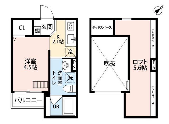 SECRETARIAT(1K/1階)の間取り写真