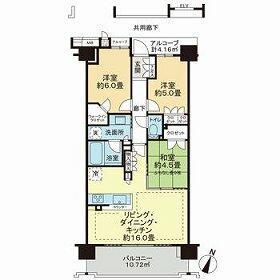 ドレッセ西馬込(3LDK/5階)の間取り写真