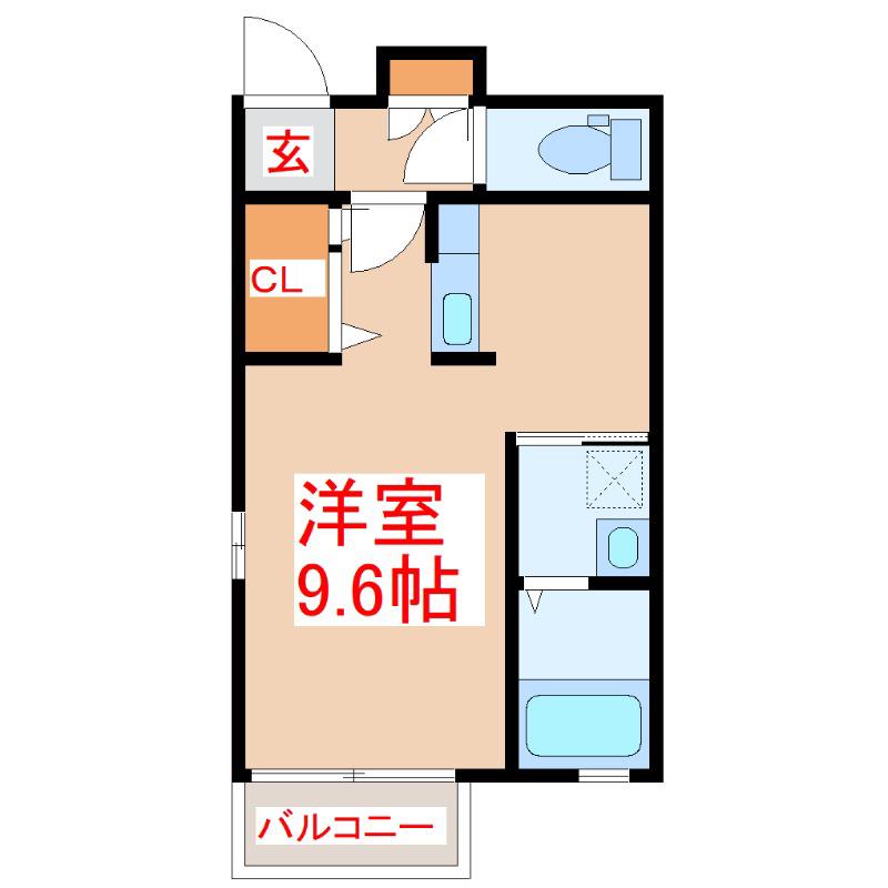 クラヴィエ新照院(ワンルーム/2階)の間取り写真