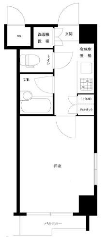 ルーブル神宮前(1K/5階)の間取り写真