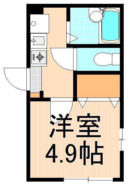 PONTDOR II(1K/1階)の間取り写真