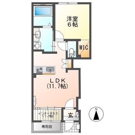 名鉄豊川線 諏訪町駅 徒歩17分 2階建 新築(1LDK/1階)の間取り写真