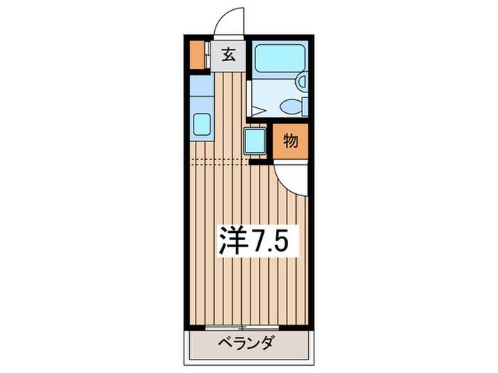 エスポワールツユキ(ワンルーム/1階)の間取り写真