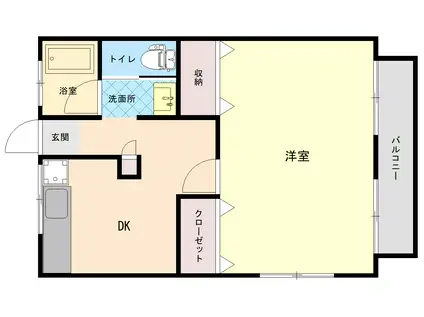 石原スカイハイツ(1DK/2階)の間取り写真