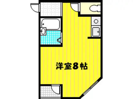 武田第2マンション(ワンルーム/2階)の間取り写真
