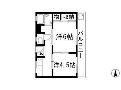 吉田マンション(2K/2階)の間取り写真