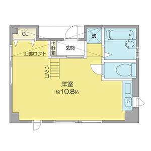 地下鉄東山線 池下駅 徒歩2分 4階建 築20年(ワンルーム/4階)の間取り写真