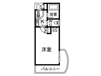 シャルマンフジ和泉大宮壱番館(1K/3階)の間取り写真