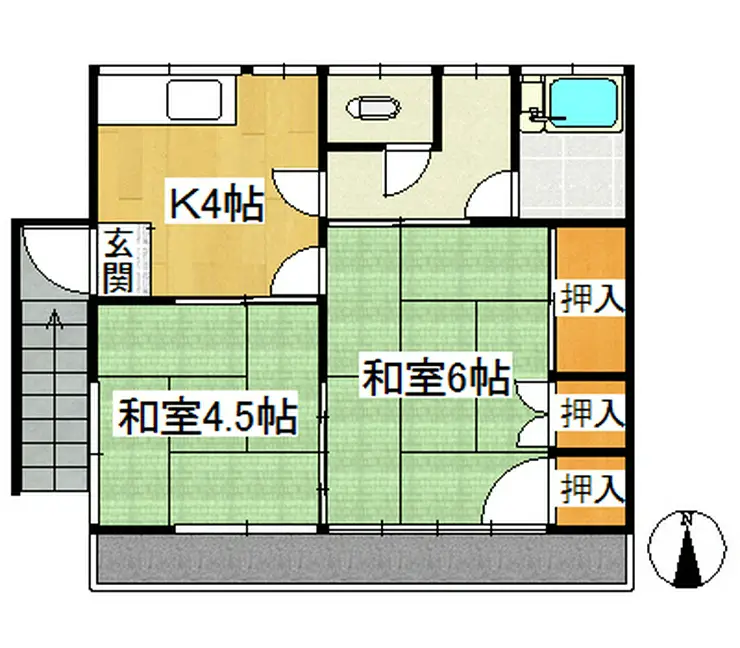 第1やなぎ荘 2階階 間取り