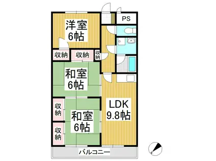 アーバンライフ豊里(3LDK/1階)の間取り写真