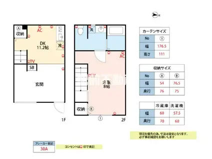 SORANJI(1DK/1階)の間取り写真