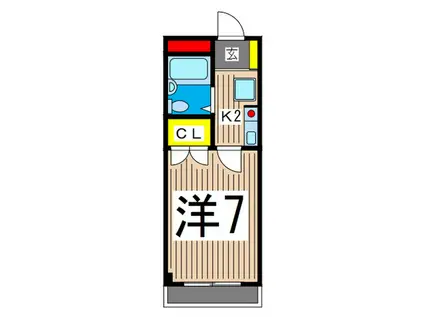 エクセル富岡(1K/1階)の間取り写真