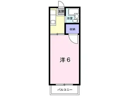 ハイツ 太田(1K/2階)の間取り写真