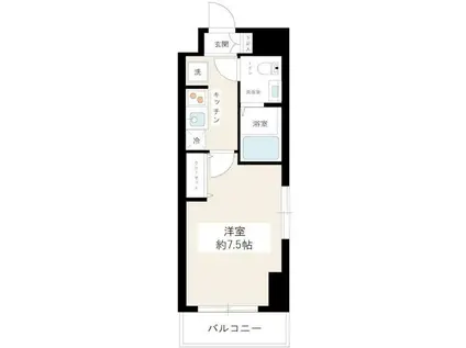 アトラスカーロ浦和常盤弐番館(1K/4階)の間取り写真
