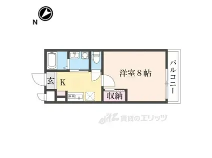 大堀町アパート(1K/2階)の間取り写真