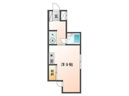 ヤマトハイツ115(1K/3階)の間取り写真