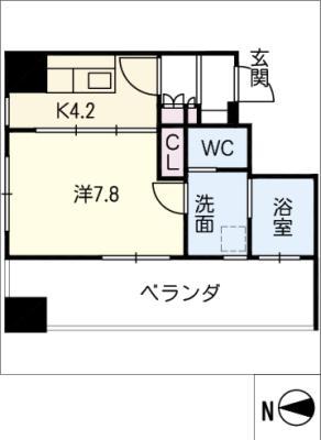 さくらHILLS NAGOYA ウエスト(1K/5階)の間取り写真