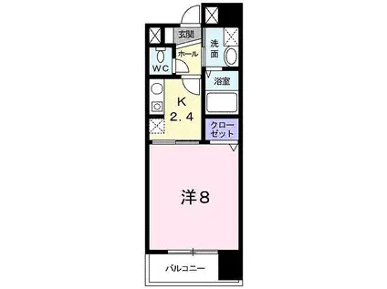 ＪＲ山陽本線 西条駅(広島) 徒歩10分 12階建 築24年(1K/10階)の間取り写真