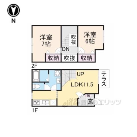 サン・ピア1(2LDK/2階)の間取り写真