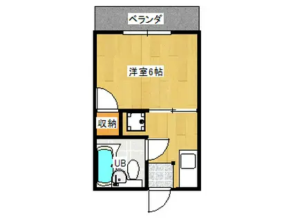 シティハイムなみかわ(1K/1階)の間取り写真