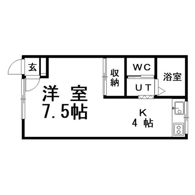 クインヒルズANNEX(1K/2階)の間取り写真