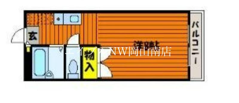 リベールA(1K/2階)の間取り写真