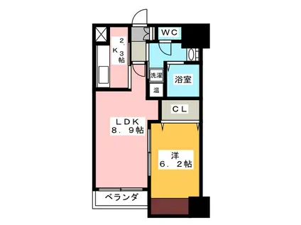 LAUREL COURT 常盤(1LDK/7階)の間取り写真