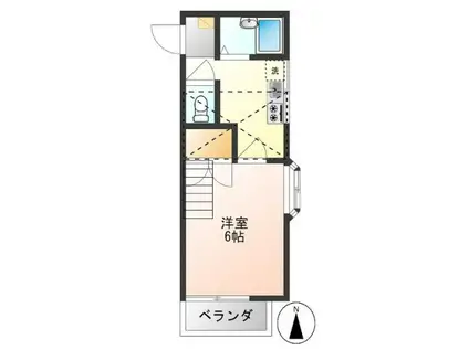 コーポ・カンノ(1K/1階)の間取り写真