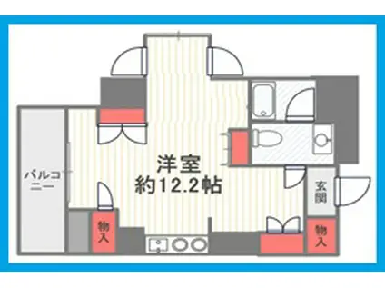 朝日メトロステージ西巣鴨(ワンルーム/9階)の間取り写真
