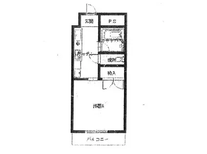 アークハイツ富田町(1K/2階)の間取り写真