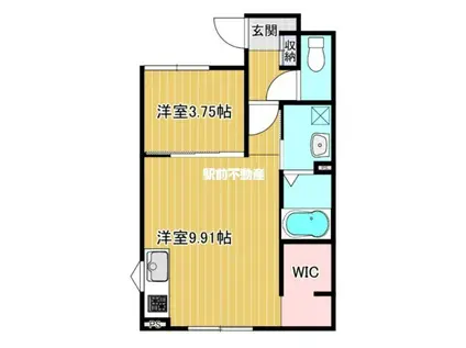 シャインラッシュI(1LDK/2階)の間取り写真