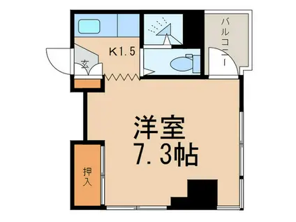 落合ハイツ(1K/3階)の間取り写真