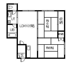 旭川シティーコート(2LDK/2階)の間取り写真