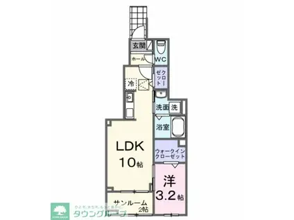 湘南新宿ライン高海 鴻巣駅 徒歩30分 3階建 築1年(1LDK/1階)の間取り写真