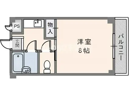 エンフェル石切(1K/3階)の間取り写真