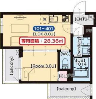 MAXIV CITY神戸鷹取 TRE(1LDK/1階)の間取り写真