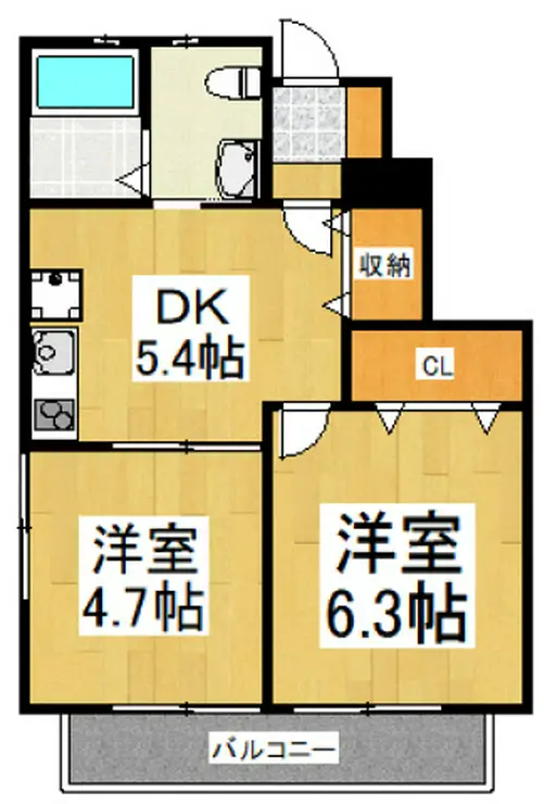 パインコート小平A 1階階 間取り