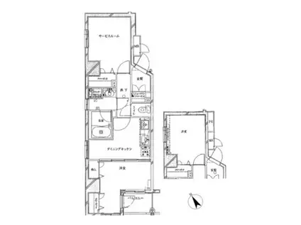 レヴィーナ東京八重洲通(1SDK/4階)の間取り写真