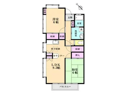 第3グリーンパーク(2LDK/2階)の間取り写真