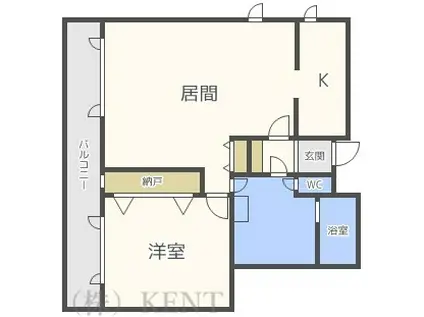 プログレス616(1LDK/3階)の間取り写真