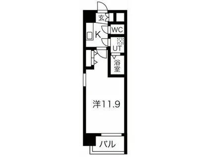 THE MUSIC COURT(1K/7階)の間取り写真