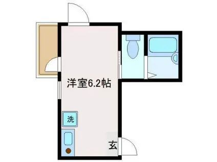 ラ・ムエット立石(ワンルーム/2階)の間取り写真