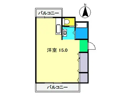 MORIマンション(ワンルーム/3階)の間取り写真